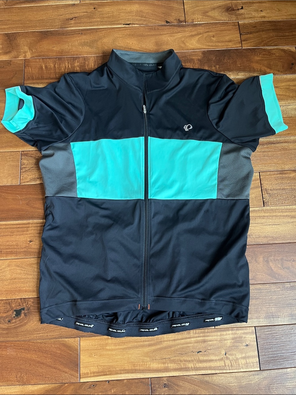 Pearl Izumi Black & Teal Short-Sleeve Cycling Jersey